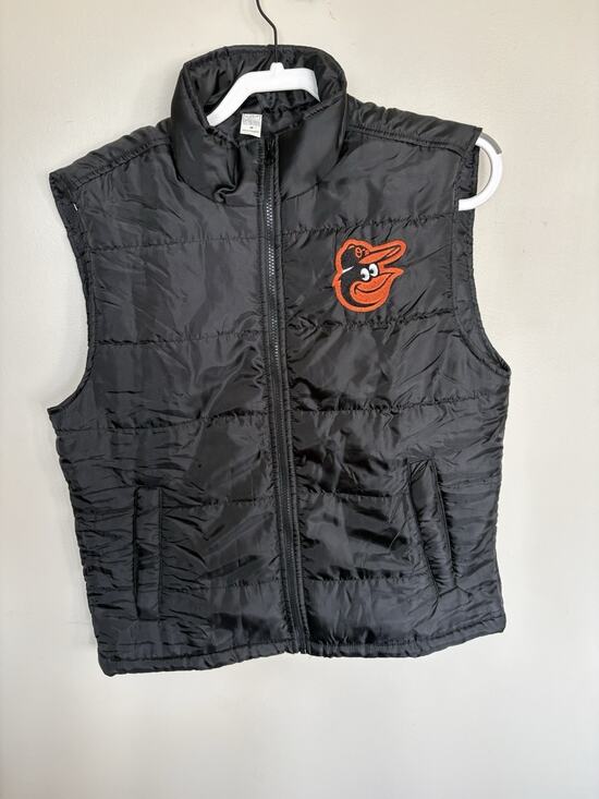 The Elevin Brand Other - Baltimore Orioles Puffer Vest Mens M Black The Elevin Group Full Zip Logo MLB